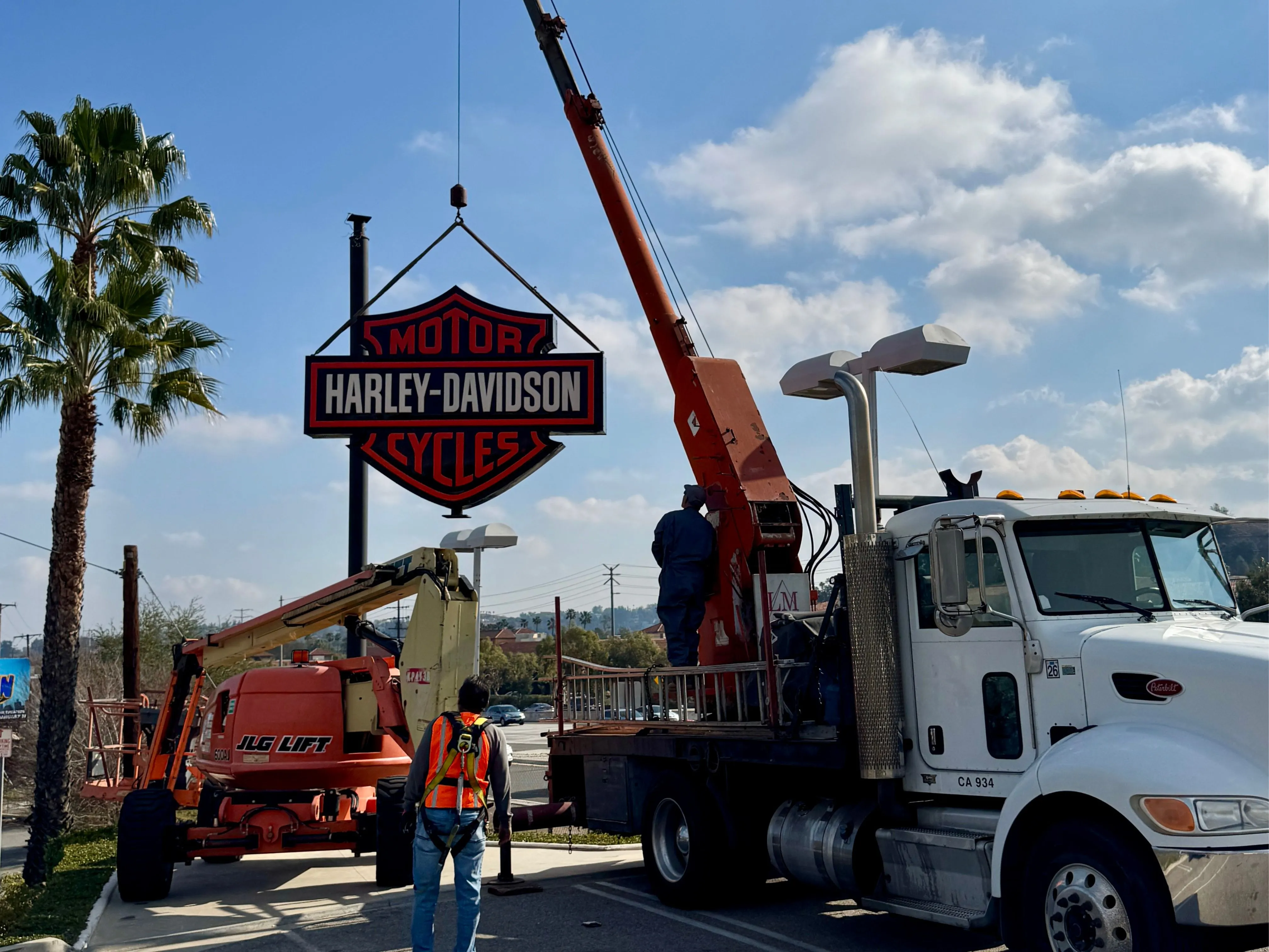 Sign installation example